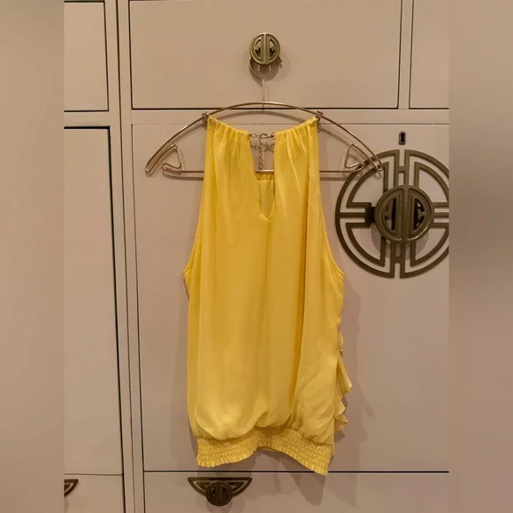 Cache Yellow Ruffle Blouse - Picture 4 of 5